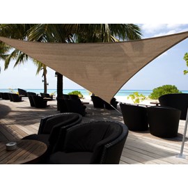 Voile d'ombrage triangulaire 5 x 5 x 5 m - austral - brun havane - jardiline