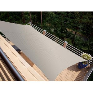 Voile d'ombrage rectangulaire serenity - 3,00 x 2,00 m - taupe - jardiline