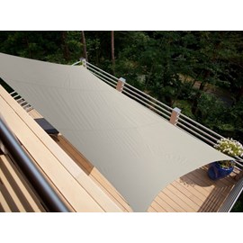 Voile d'ombrage rectangulaire serenity - 4,20 x 3,00 m - taupe - jardiline