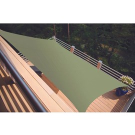 Voile d'ombrage rectangulaire serenity - 3,00 x 2,00 m - kaki - jardiline