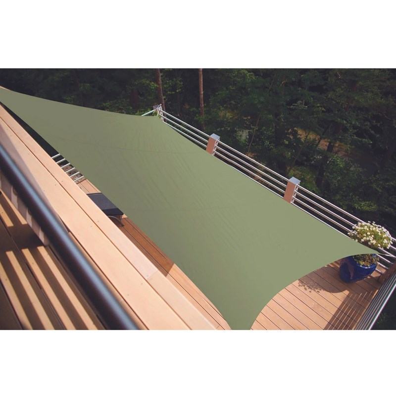 Jardiline - Voile d'ombrage rectangulaire serenity - 3,00 x 2,00 m - kaki - jardiline