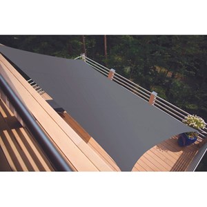 Voile d'ombrage rectangulaire serenity - 4,20 x 3,00 m - ardoise - jardiline