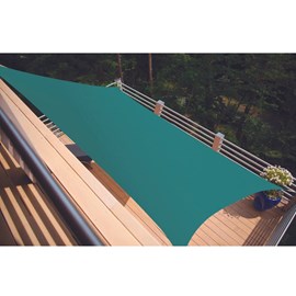 Voile d'ombrage rectangulaire serenity - 4,20 x 3,00 m - bleu canard - jardiline