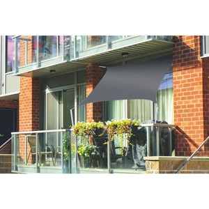 Voile d'ombrage rectangulaire first - 2,00 x 1,40 m - ardoise - jardiline