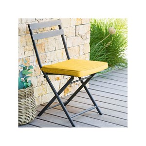 Galette de chaise de jardin moutarde - 40 x 40 cm - hespéride