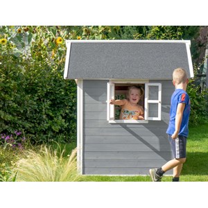Maisonnette en bois pour enfants loft 100 gris - exit toys