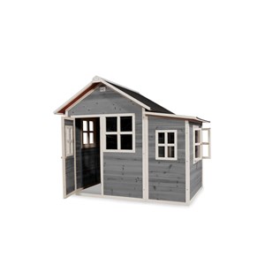 Maisonnette en bois pour enfants loft 150 gris - exit toys