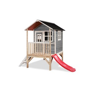 Maisonnette en bois pour enfants loft 300 gris - exit toys