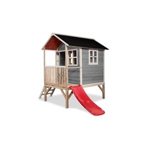Maisonnette en bois pour enfants loft 300 gris - exit toys