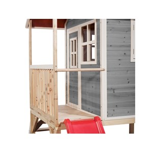 Maisonnette en bois pour enfants loft 300 gris - exit toys