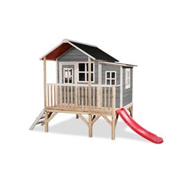 Maisonnette en bois pour enfants loft 350 gris - exit toys