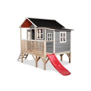 Maisonnette en bois pour enfants loft 350 gris - exit toys