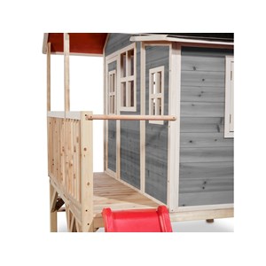 Maisonnette en bois pour enfants loft 350 gris - exit toys