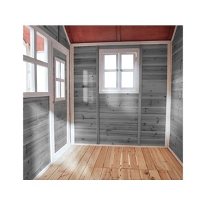 Maisonnette en bois pour enfants loft 350 gris - exit toys