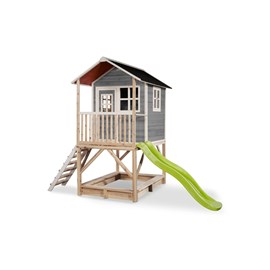 Maisonnette en bois pour enfants loft 500 gris - exit toys