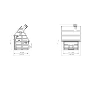 Maisonnette en bois pour enfants fantasia 100 naturel - exit toys