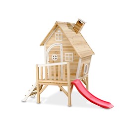 Maisonnette en bois pour enfants fantasia 300 naturel - exit toys