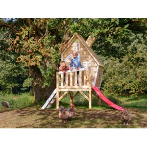 Maisonnette en bois pour enfants fantasia 300 naturel - exit toys