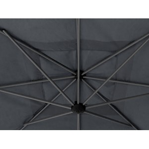 Parasol déporté carré manoa ardoise - 2,5 x 2,5 m - hespéride