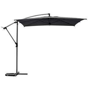 Parasol déporté carré manoa ardoise - 2,5 x 2,5 m - hespéride