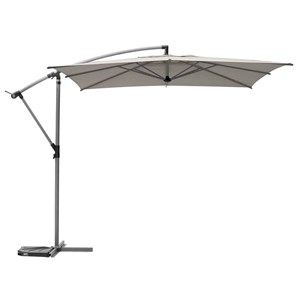 Parasol déporté carré manoa taupe - 2,5 x 2,5 m - hespéride