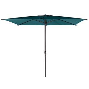 Parasol droit rectangulaire loompa bleu canard - 3 x 2 m - hespéride