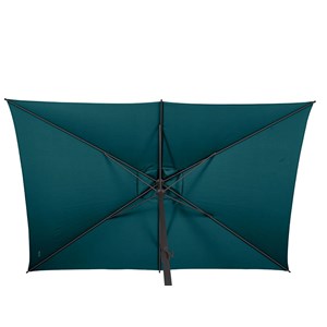 Parasol droit rectangulaire loompa bleu canard - 3 x 2 m - hespéride