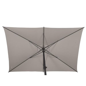 Parasol droit rectangulaire loompa taupe - 3 x 2 m - hespéride