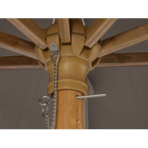 Parasol droit rond tinaei taupe - 3 m - hespéride