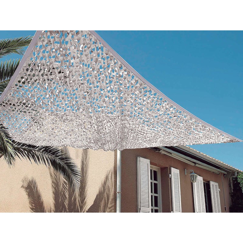Nortene - Filet d'ombrage bicolore sahara blanc et gris - 2,4 x 3 m