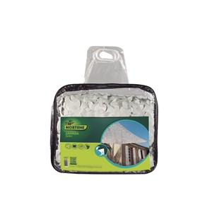Filet d'ombrage bicolore sahara blanc et gris - 2,4 x 3 m