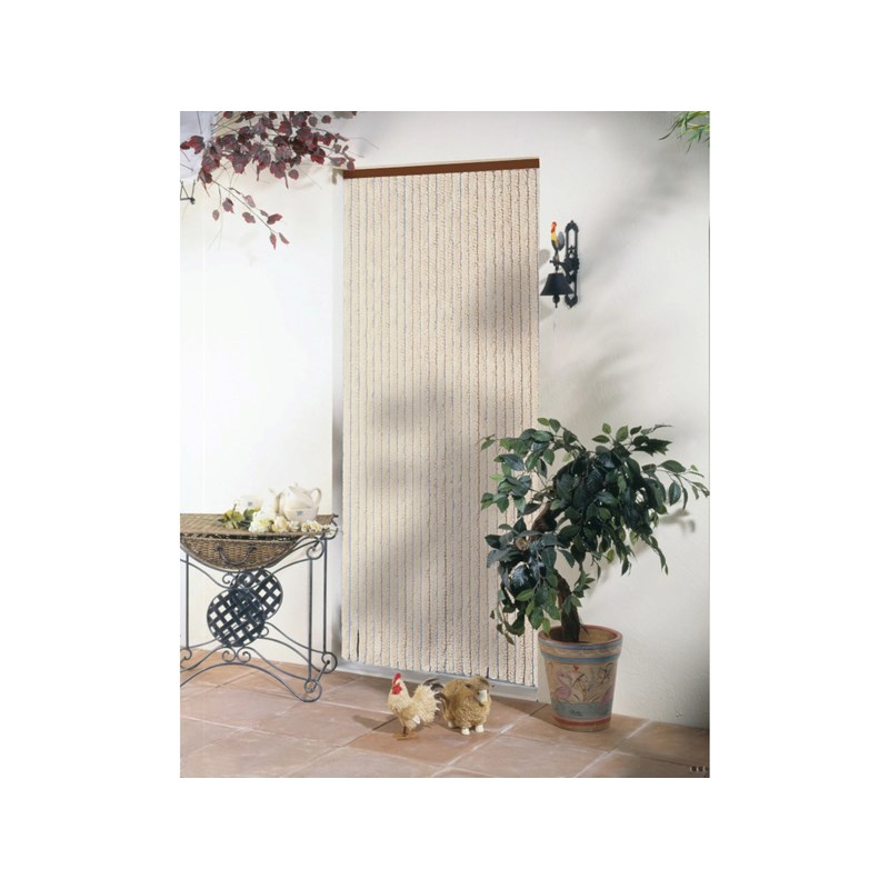 Morel - Rideau de porte chenille florence beige - 120 x 220 cm - morel