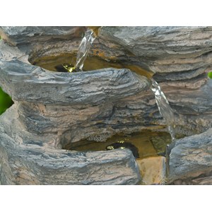 Fontaine de jardin miras avec cascade et éclairage led - ubbink