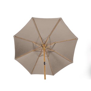 Parasol droit rond tinaei taupe - 3 m + housse protection - hespéride