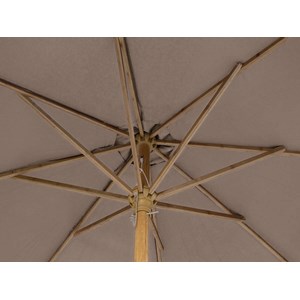 Parasol droit rond tinaei taupe - 3 m + housse protection - hespéride