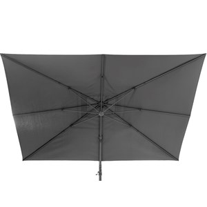 Parasol déporté rectangulaire melhia anthracite - 4 x 3 m - hespéride