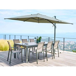 Parasol déporté carré melhia laurier - 3 x 3 m - hespéride