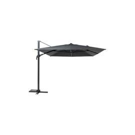 Parasol déporté rectangulaire melhia graphite avec led - 4 x 3 m - hespéride