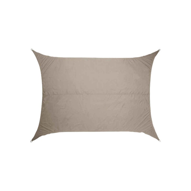 Voile d'ombrage solaire rectangulaire elyora blé - 4 x 3 m - hespéride