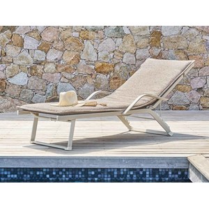 Coussin pour transat 190 x 60 cm solfia café - hespéride