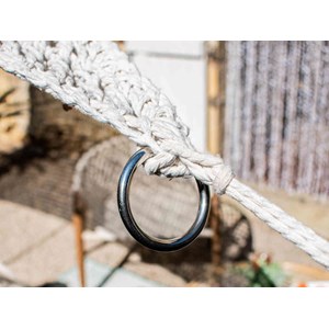 Ombrière macramé en polycoton triangulaire, fait main, 3,6 m - jardiline