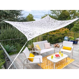 Filet d'ombrage rectangulaire polyester oxford, 4 x 3 m , blanc - jardiline