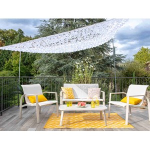 Filet d'ombrage rectangulaire polyester oxford, 4 x 3 m , blanc - jardiline