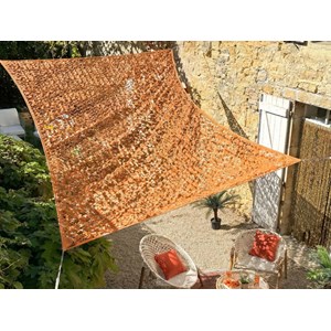 Filet d'ombrage rectangulaire polyester oxford, 4 x 3 m, army sable - jardiline