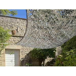 Filet d'ombrage rectangulaire polyester oxford, 4 x 3 m, army gris - jardiline