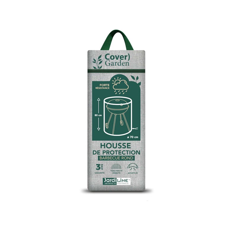 Jardiline - Housse de protection cover garden pour barbecue rond - ø70 x 80 cm - jardiline