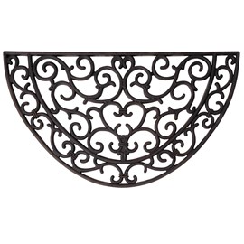 Paillasson tapis caoutchouc demi-lune - 68 x 40 cm - esschert design