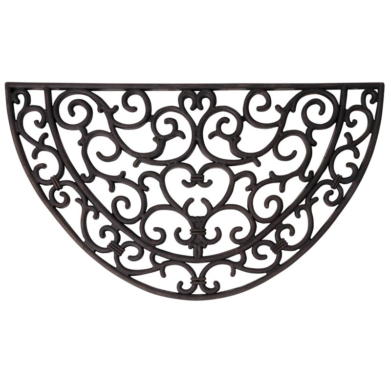 Paillasson tapis caoutchouc demi-lune - 68 x 40 cm - esschert design