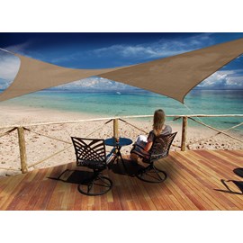 Voile d'ombrage rectangulaire 4 x 3 m - austral - brun havane - jardiline