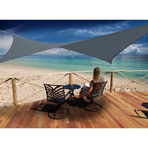 Voile d'ombrage rectangulaire 4 x 3 m - austral - ardoise - jardiline